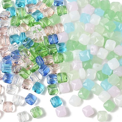 250Pcs 5 Colors Transparent Glass Beads GLAA-YW0005-69-1