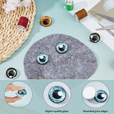 Glass Cat Eye Decorative Eye Piece DIY-WH0671-559A-1