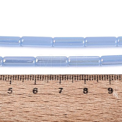 Electroplate Imitation Jade Glass Beads Strands EGLA-Q132-02A-A02-1
