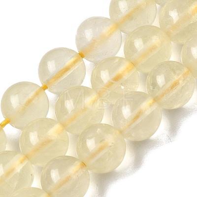 Natural Lemon Quartz(Heated) Beads Strands G-G286-A04-8mm-01-1