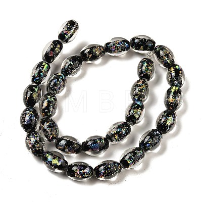 Handmade Dichroic Foil Glass Beads Strands DICH-U001-12D-1