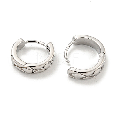 Brass Hoop Earrings EJEW-L211-010A-P-1