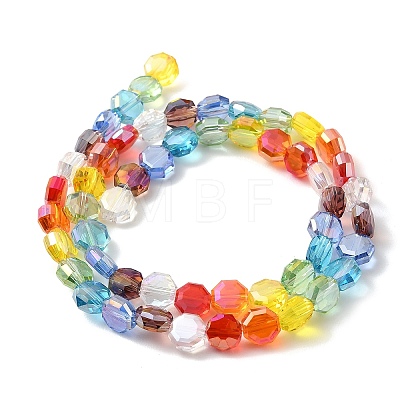 Electroplated Glass Beads Strands EGLA-A048-01A-07-1