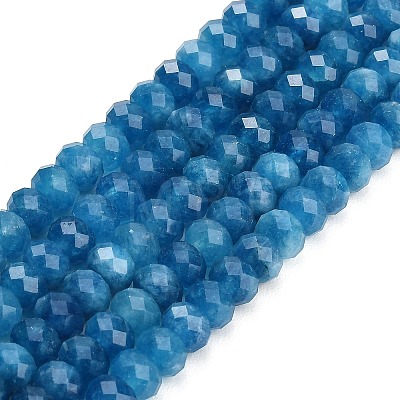 Faceted Dyed Natural White Jade Beads Strands GG-CBAE966-01A-S-1