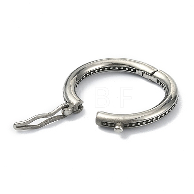 Tibetan Style 316 Surgical Stainless Steel Twister Clasps STAS-E191-07AS-01-1