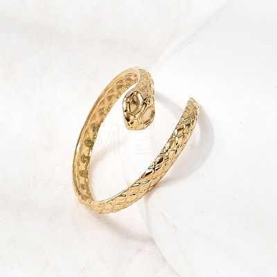 5Pcs 304 Stainless Steel Open Cuff Rings for Women RJEW-K313-05G-1
