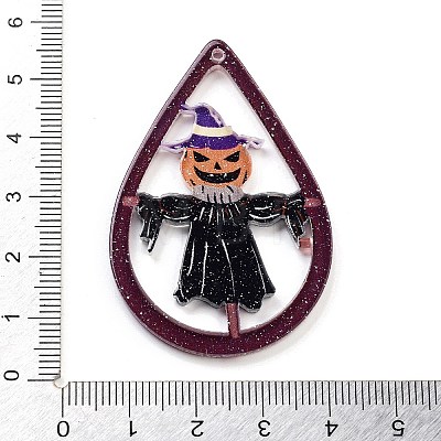 Halloween Printed Acrylic Big Pendants MACR-M048-01A-1