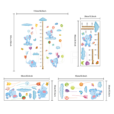 PVC Height Growth Chart Wall Sticker DIY-WH0232-037-1