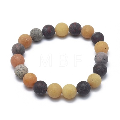 Natural Mixed Gemstone Bead Stretch Bracelets BJEW-K212-B-029-1