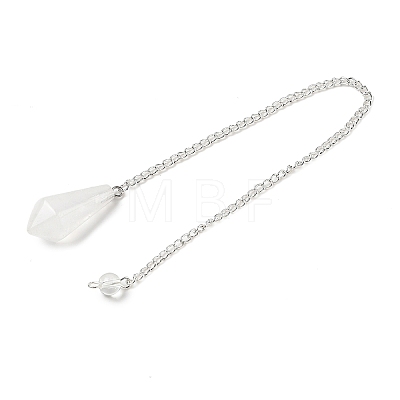 Natural Quartz Crystal Cone Pointed Dowsing Pendulums G-A249-02S-10-1