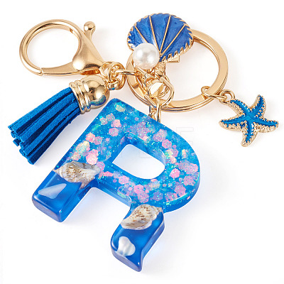 Star Resin & Shell Keychains KEYC-TAC00087-01R-1