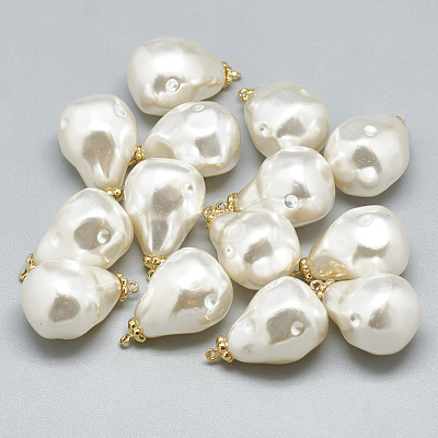 ABS Plastic Imitation Pearl Pendants KK-S347-094-1
