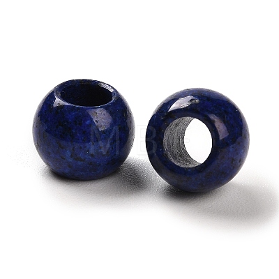 Synthetic Gemstone Imitation Lapis Lazuli European Beads G-R488-01L-1