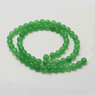 Natural White Jade Beads Strands G-G735-42-8mm-1-1