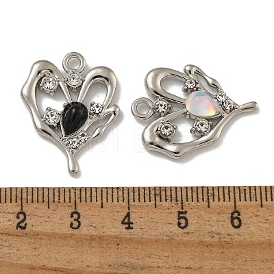 Rack Plating Alloy Rhinestone Pendants PALLOY-F312-24P-1