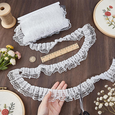1Pc Organza Flower Lace Ribbon OCOR-NB0002-85A-1