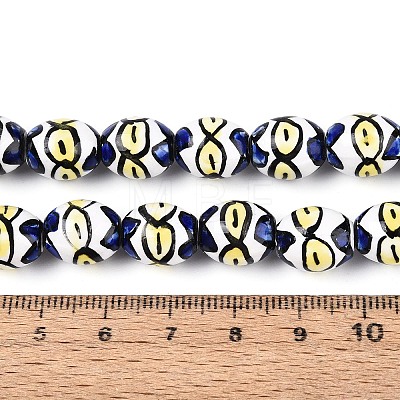 Handmade Porcelain Ceramic Beads Strands PORC-T135-07C-1