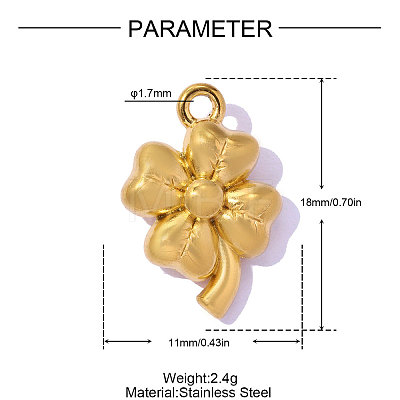 304 Stainless Steel Pendants STAS-OY016-44G-1