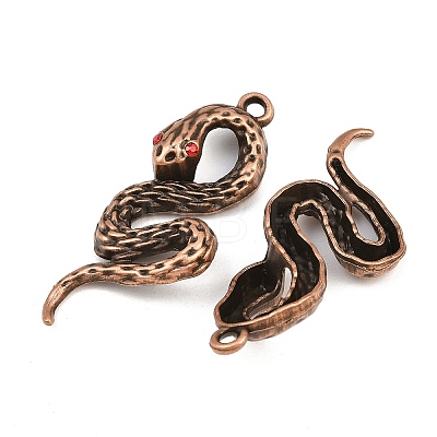 Alloy Burgundy Rhinestone Big Pendants AL-CBA2376-32R-1