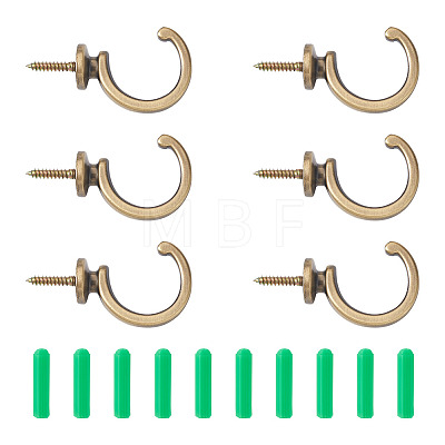 Spritewelry 16Pcs 2 Style Zinc Alloy Hook Hanger FIND-SW0001-04AB-1