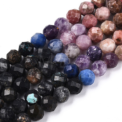 Natural Mixed Gemstone Beads Strands G-D080-A01-01-36-1