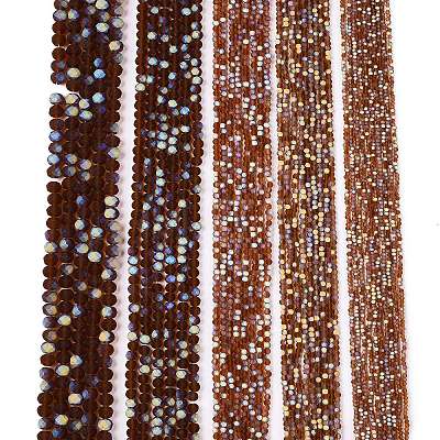 Transparent Glass Beads Strands EGLA-A044-T8mm-MB02-1