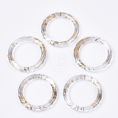 Transparent Spray Painted Acrylic Linking Rings X-TACR-N009-14-1