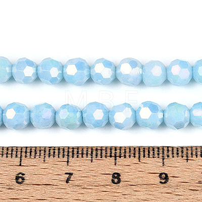 Anti-Tarnish Electroplate Glass Beads Strands X-EGLA-T021-6mm-15-01-1
