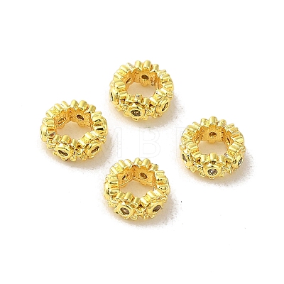 Rack Plating Brass Beads KK-B088-01A-03G-1