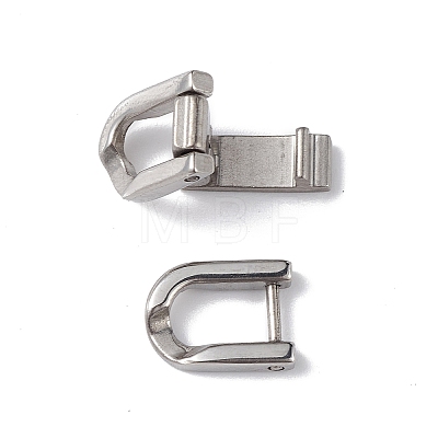 304 Stainless Steel Fold Over Clasps STAS-G307-11B-P-1