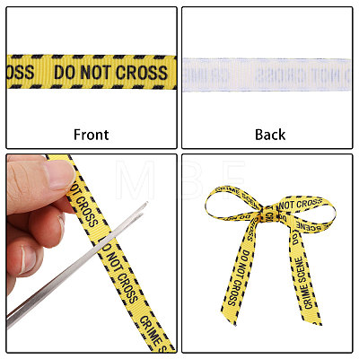 5Rolls 5 Styles Polyester Grosgrain Ribbon OCOR-CA0001-39-1