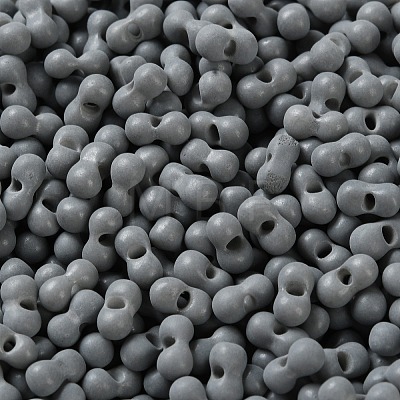 Rubberized Style Glass Seed Beads SEED-Z003-01C-1