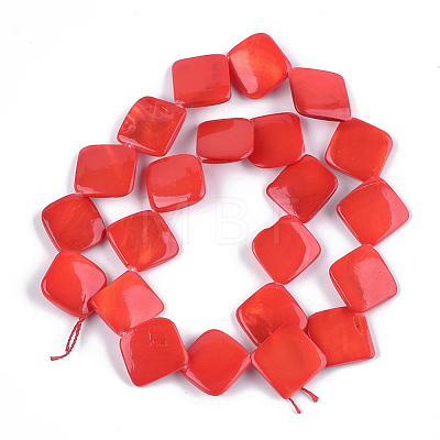 Spray Painted Freshwater Shell Beads SHEL-T010-06D-1