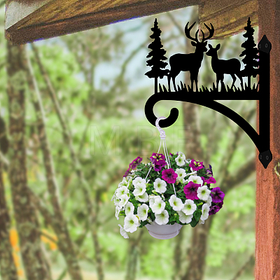 Iron Hanging Plant Hanger Bracket HJEW-WH0095-036-1