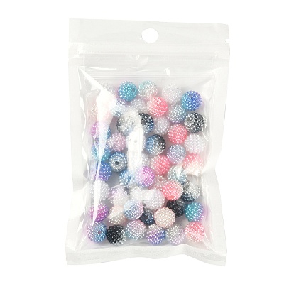 50Pcs 5 Colors Imitation Pearl Acrylic Beads OACR-FS0001-04-1