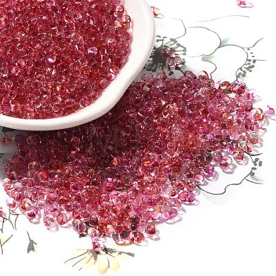 Transparent Baking Paint Glass Seed Beads SEED-A033-06A-01-1