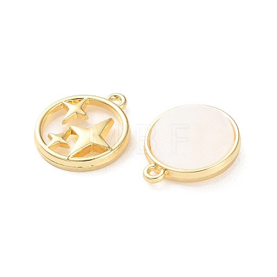 Rack Plating Alloy Acrylic  Pendants FIND-M038-18G-1