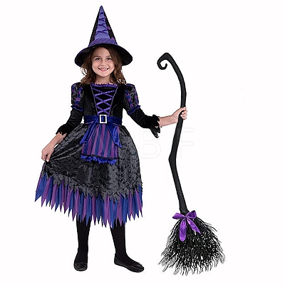 3 Colors Halloween Plastic Witch Brooms PW-WGA908C-01-1