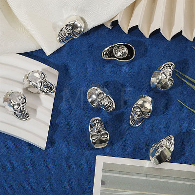 12Pcs Skull Alloy Lapel Pin Backs for Men's Suit JEWB-PH0001-91-1