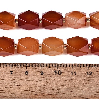 Dyed Natural Red Agate Beads Strands G-Q608-11C-1