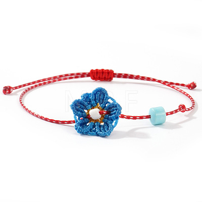 Handmade Waxed Cord Braided Bracelets AY6602-2-1