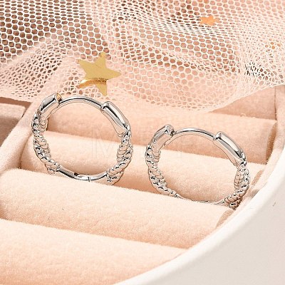 Rack Plating Twist Brass Hoop Earrings EJEW-H143-21P-1