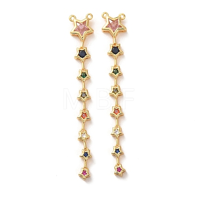 Brass Micro Pave Colorful Cubic Zirconia Big Pendants KK-A304-31B-G-1