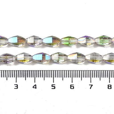 Electroplate Glass Beads Strands GLAA-Q101-03A-HP02-1