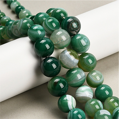 1 Strand  Natural Banded Agate Graduated Beads Strands G-PA0002-04B-1