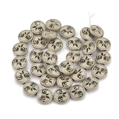Electroplate Non-magnetic Synthetic Hematite Beads Strands X-G-N0322-05J-1