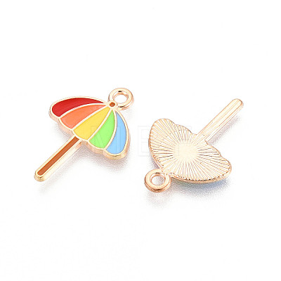 Beach Theme Alloy Enamel Pendants ENAM-T022-33H-1