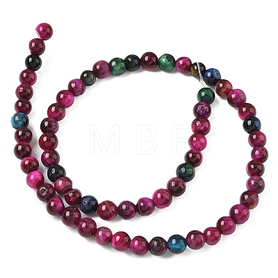 Grade AB Natural Tiger Eye Beads Strands X-G-F591-18-6mm-06-1