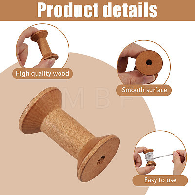 20Pcs Schima Wood Sewing Embroidery Thread Spool ODIS-GL0001-13-1