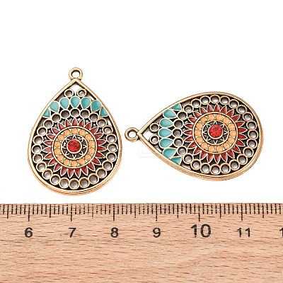 Alloy Enamel Pendants PALLOY-F319-06B-AG-1